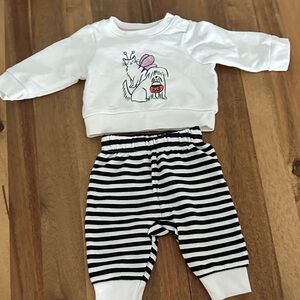 Cat & Jack Halloween White and Black Kids Matching Set